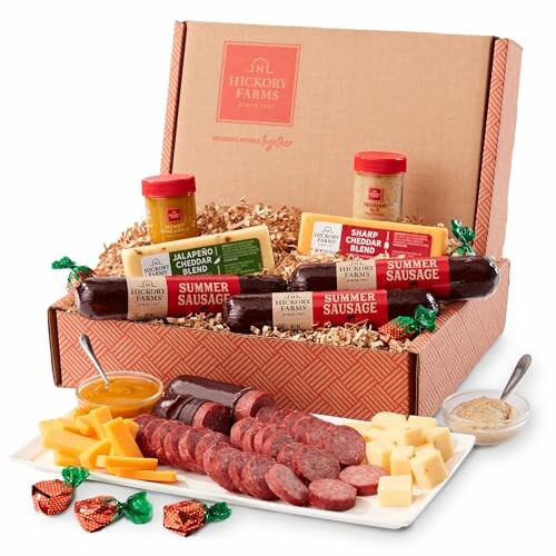 Hickory Farms Savory & Sweet Farmhouse Meat and Cheese Basket