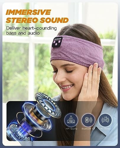 Perytong Sleep Headphones Bluetooth Headband